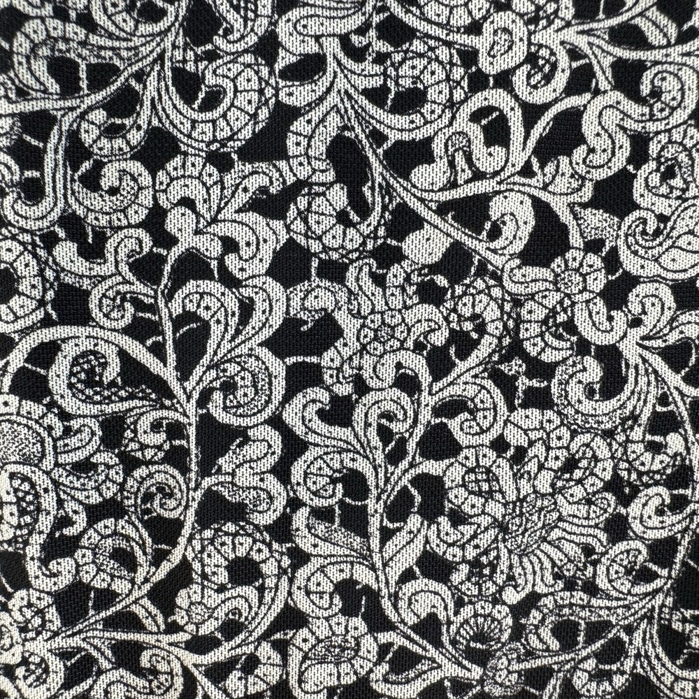 Max Studio Dress Women M 5912K50 Black White Paisley Handkerchief Hem Sleeveless - Picture 7 of 8